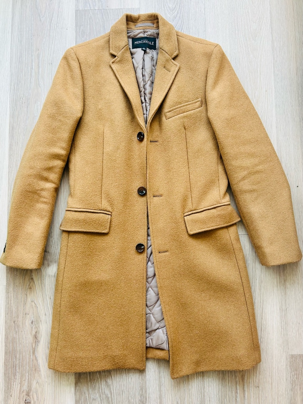 JCrew Mercantile Camel Tan Winter Trench